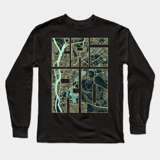 Cairo, Egypt City Map Typography - Summer Long Sleeve T-Shirt